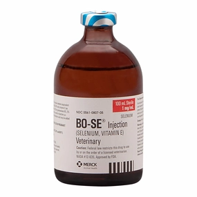 Rx BO-SE (selenium & vitamin E) Veterinary Injection for Cattle & Sheep, 100 mL chicken supplies backyard chicken coop accessories poultry food chicken vitamins