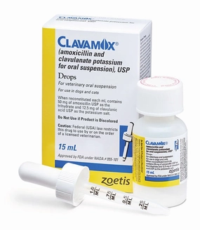 Rx Clavamox for Dogs and Cats (Amoxicillin trihydrate/clavulanate potassium) For Oral Suspension Oral Drops, 15 ml plush dog toys fluffy dog toy dog cuddle toy dog toy set stuffed toy for dogs
