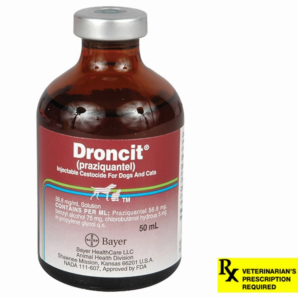 Rx Droncit (praziquantel) Injectable Cestocide for Dogs & Cats