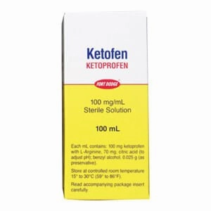 Rx Ketofen (ketoprofen) Injection for Horses