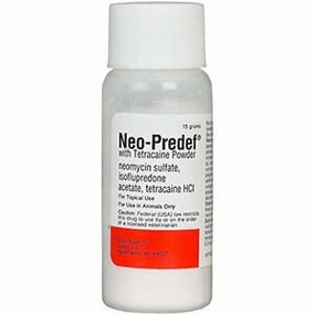 Rx Neo-Predef with Tetracaine Topical Powder for Horses, Dogs, & Cats, 15 gram poultry remedies poultry supplement goat vitamins sheep probiotics animal health boost