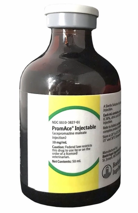 Rx PromAce (acepromazine maleate) Injection, 50mL bottle for Dogs, Cats & Horses poultry remedies poultry supplement goat vitamins sheep probiotics animal health boost
