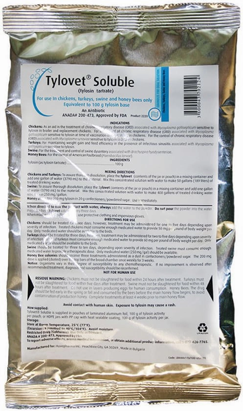 Rx Tylovet Soluble, 100 g (tylosin tartrate)