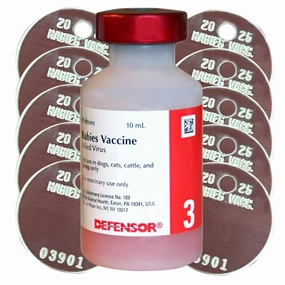 Rx Vanguard Rabies Vaccine, 3 Year, 10 Dose, With Tags cat climbing tree cat hammock cat steps cat grooming kit cat safety gate