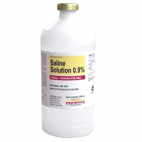 Rx Veterinary Saline Solution (Generic) 0.9% x 1000 mL poultry remedies poultry supplement goat vitamins sheep probiotics animal health boost