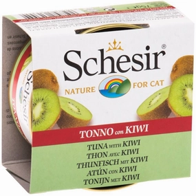 Schesir Tuna & Kiwi Fruit Dinner Adult Canned Cat Food 75g natural cat food soft cat treats freeze dried cat food organic cat treats indoor cat food