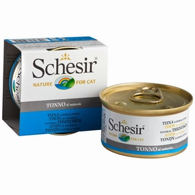 Schesir Tuna in Water Adult Canned Cat Food 85g natural cat food soft cat treats freeze dried cat food organic cat treats indoor cat food