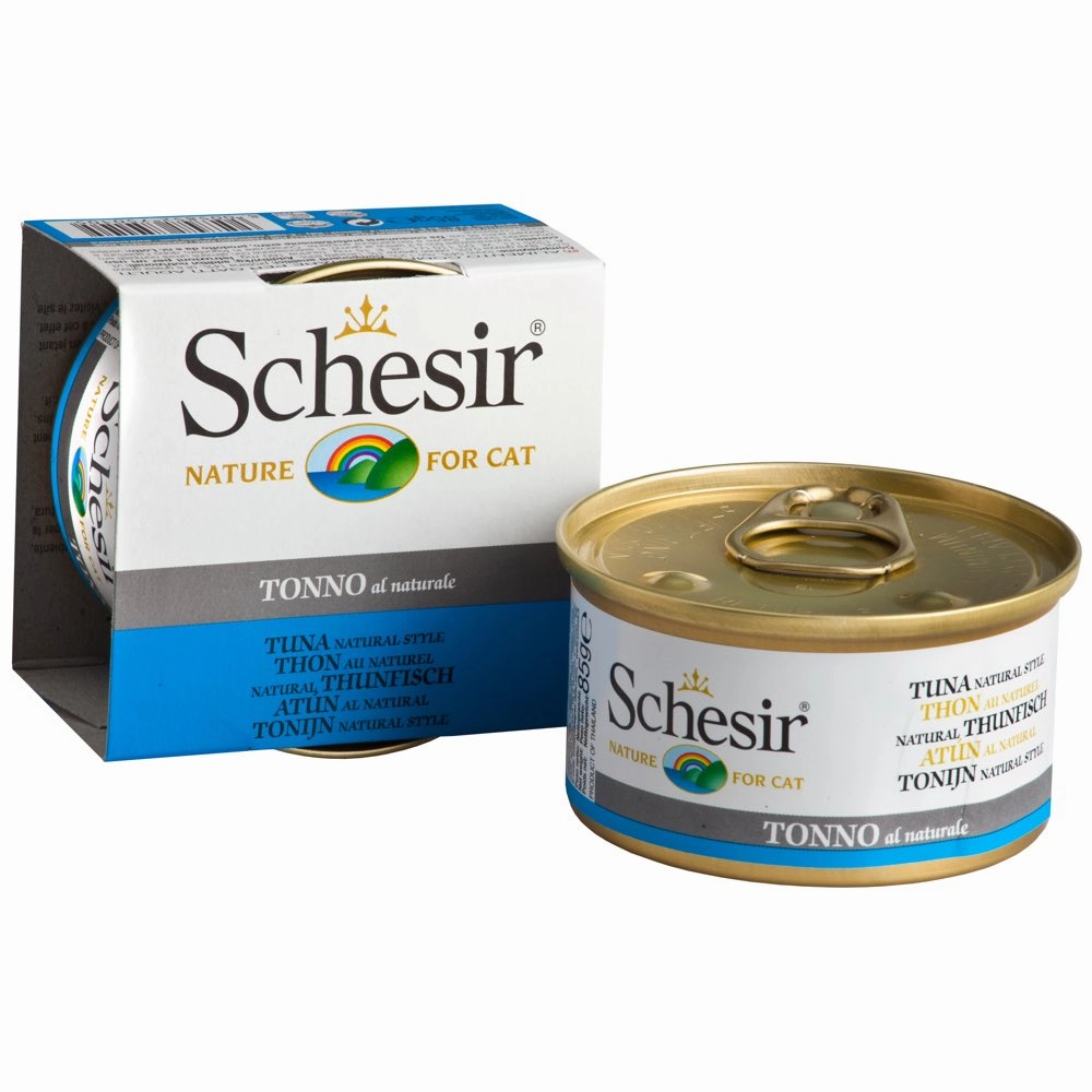 Schesir Tuna in Water Adult Canned Cat Food 85g natural cat food soft cat treats freeze dried cat food organic cat treats indoor cat food