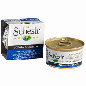 Schesir Tuna with Whitebait in Jelly Adult Canned Cat Food 85g natural cat food soft cat treats freeze dried cat food organic cat treats indoor cat food