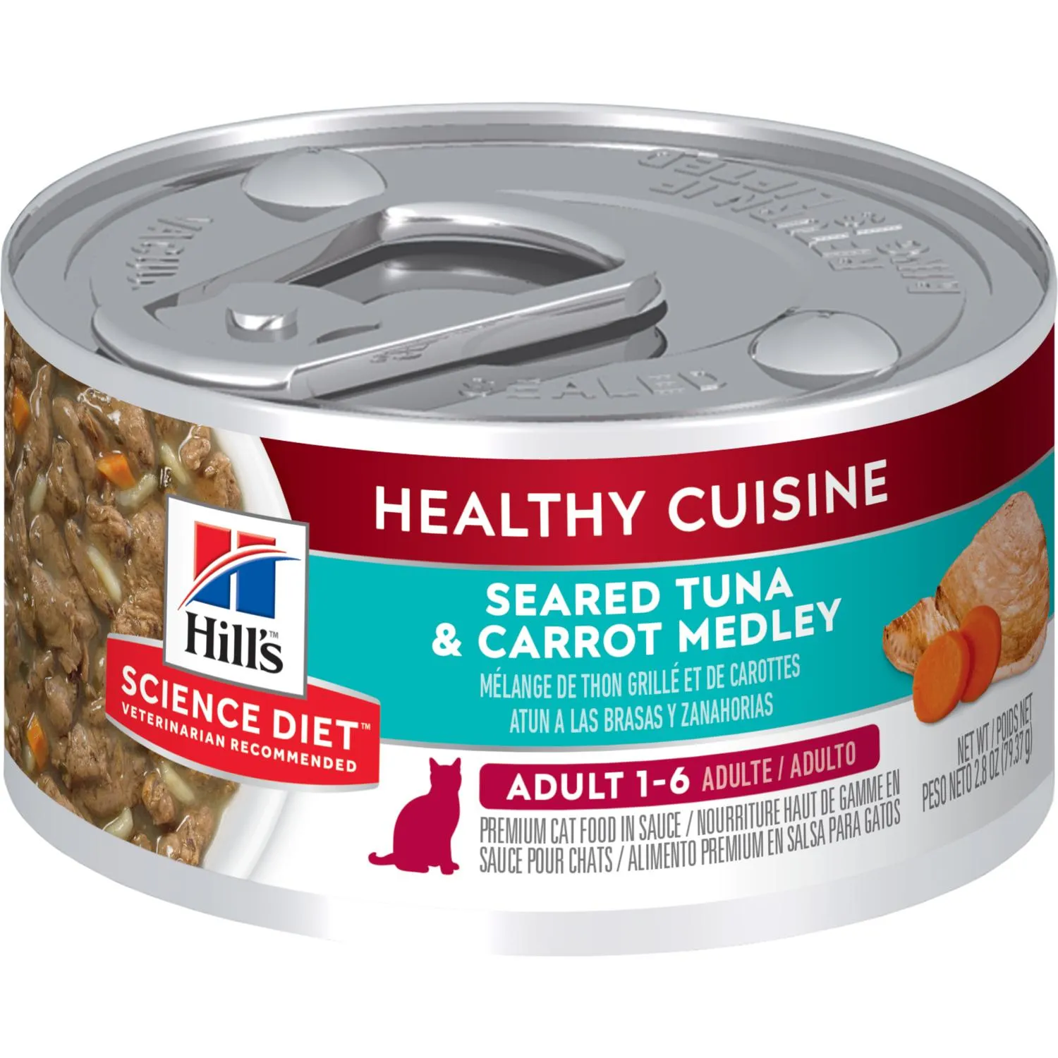 Science Diet Adult Healthy Cuisine Seared Tuna & Carrot Medley Wet Cat Food cat supplies cat house cat tree cat feeder cat collar