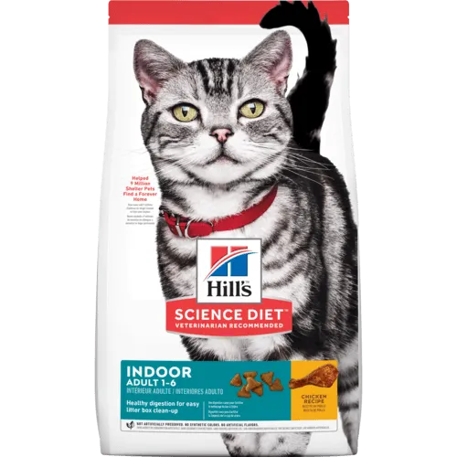 Science Diet Adult Indoor Chicken Recipe Dry Cat Food cat supplies cat house cat tree cat feeder cat collar