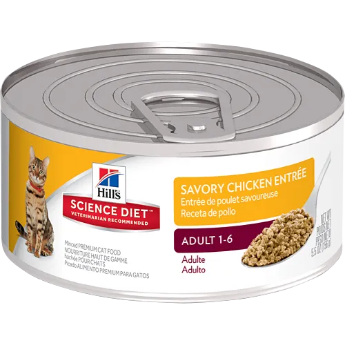 Science Diet Adult Savory Chicken Entree Wet Cat Food cat supplies cat house cat tree cat feeder cat collar