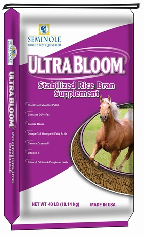 Seminole Ultra Bloom Rice Bran Supplement for Horses poultry remedies poultry supplement goat vitamins sheep probiotics animal health boost