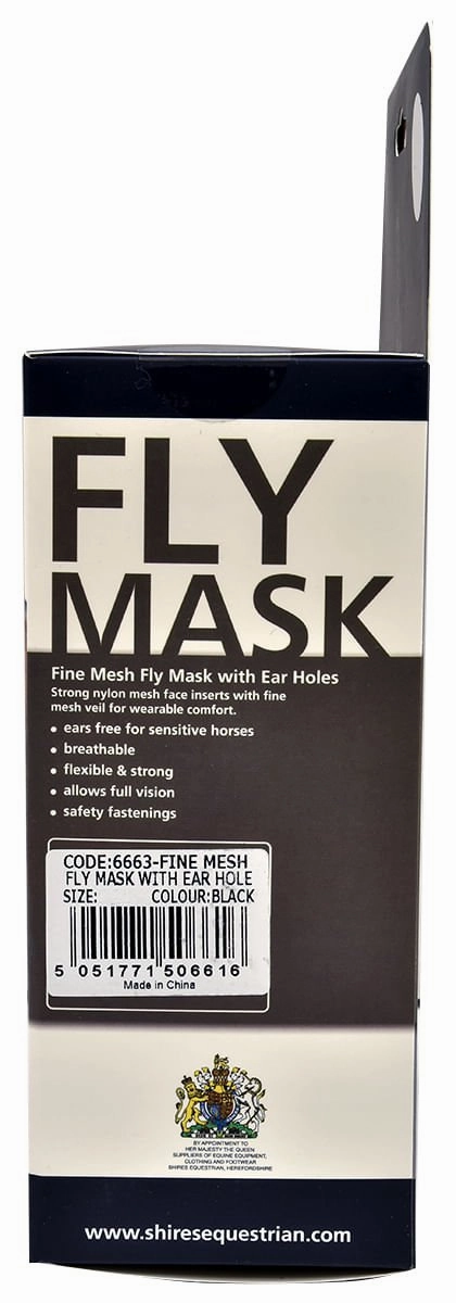 Shires Fine Mesh Horse Fly Mask without Ears