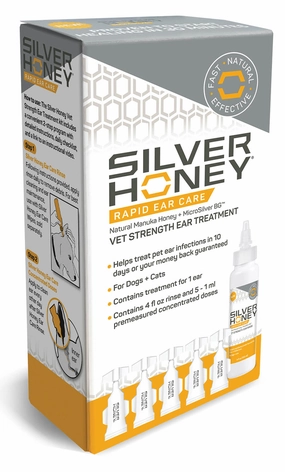 Silver Honey Rapid Ear Care Vet Strength Ear Treatment Rinse   Concentrated Doses plush dog toys fluffy dog toy dog cuddle toy dog toy set stuffed toy for dogs