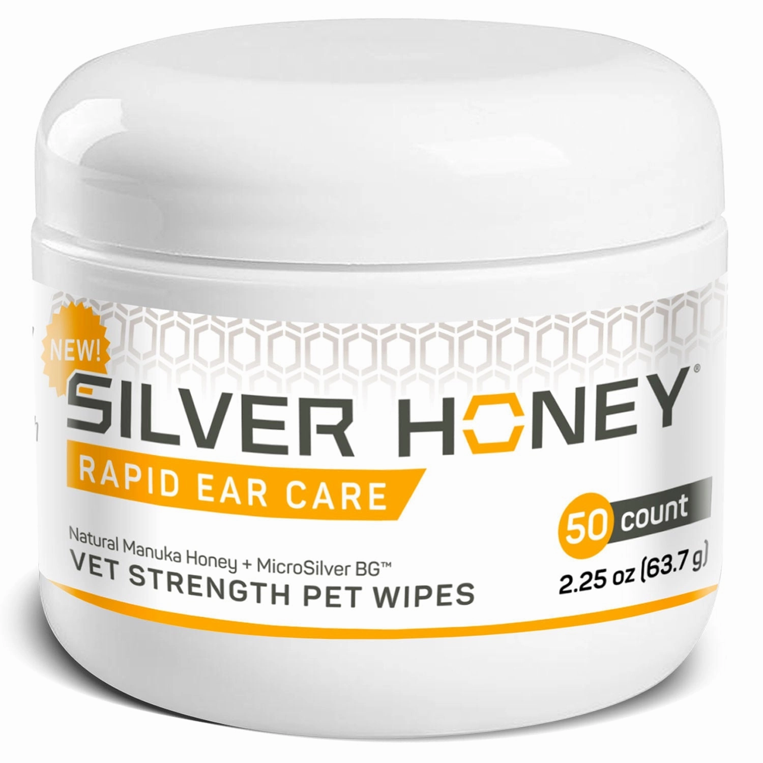 Silver Honey Rapid Ear Care Vet Strength Pet Wipes, 50 ct Jar plush dog toys fluffy dog toy dog cuddle toy dog toy set stuffed toy for dogs