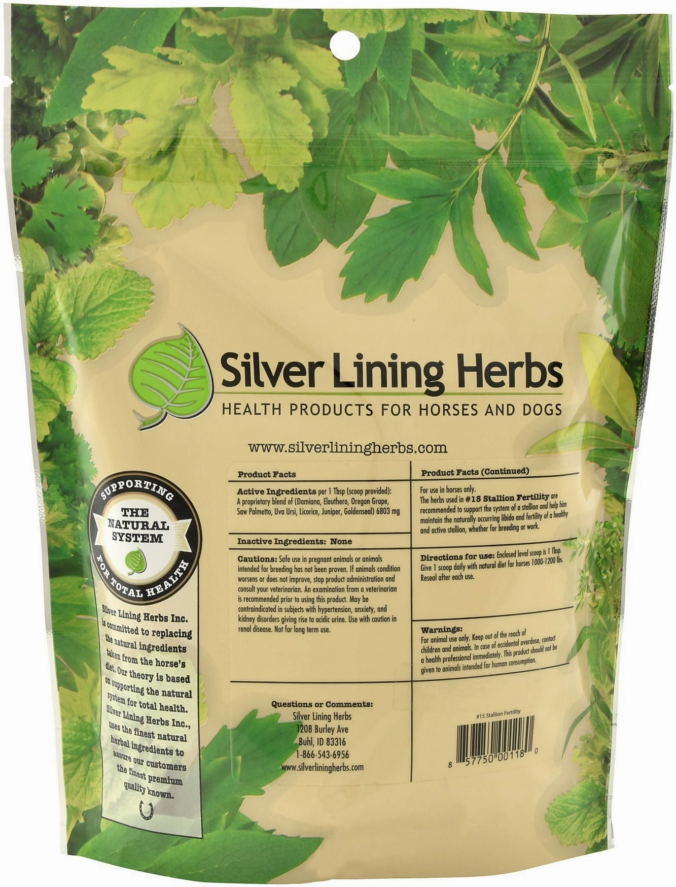 Silver Lining Herbs Stallion Fertility
