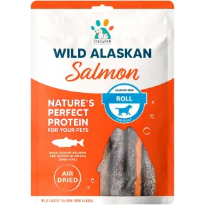 Singapaw Wild Alaskan Salmon Skin Roll Air-Dried Dog Treats 90g dog supplies dog food toys accessories dog bed