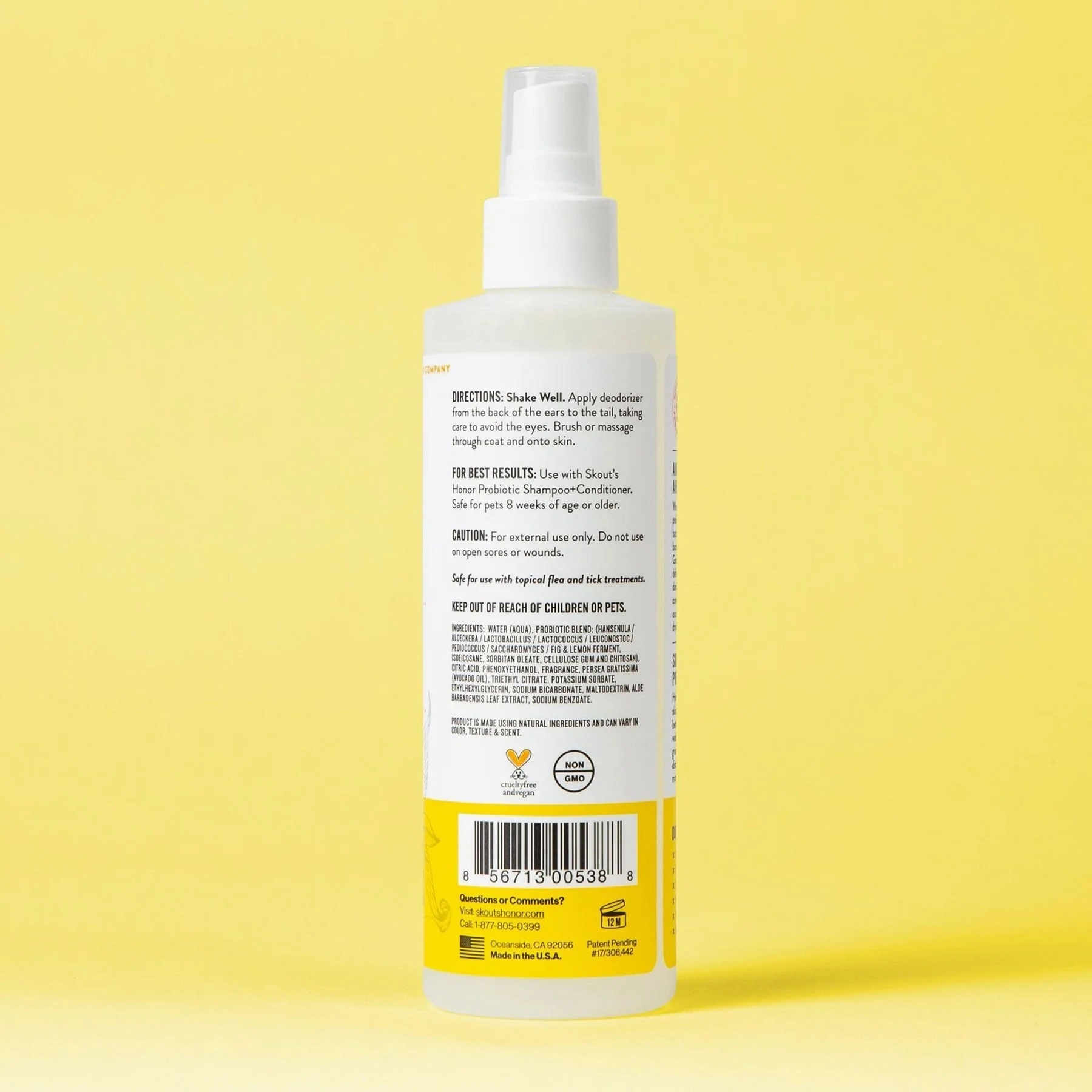 Skout's Honor Probiotic Daily Use Pet Deodorizer Spray