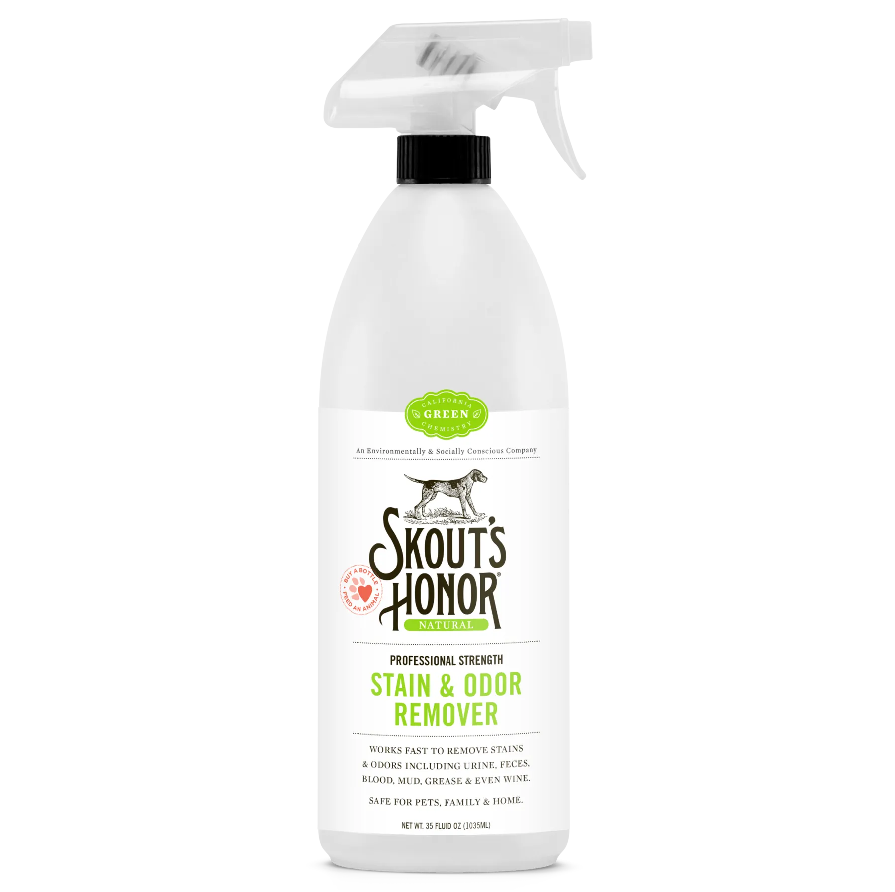 Skout's Honor Pet Stain & Odor Remover - 35oz Spray Bottle dog pain relief hip joint supplement senior dog care pet arthritis aid dog skin supplement