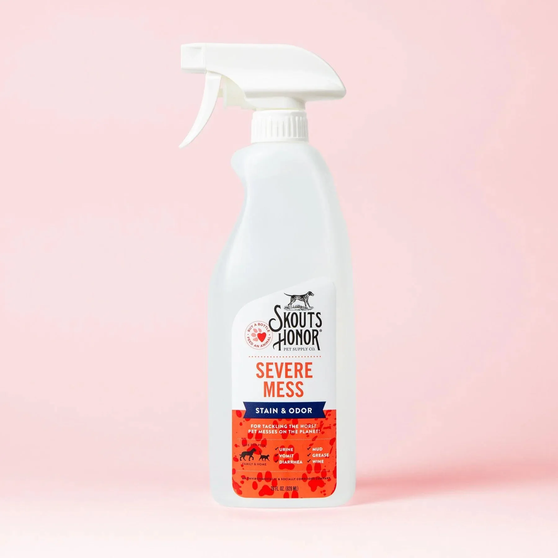 Skout's Honor Severe Mess Stain & Odor for Dogs - 35oz Spray Bottle dog pain relief hip joint supplement senior dog care pet arthritis aid dog skin supplement