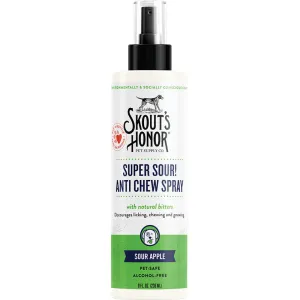 Skout's Honor Super Sour! Anti Chew Spray 8oz Bottle dog pain relief hip joint supplement senior dog care pet arthritis aid dog skin supplement
