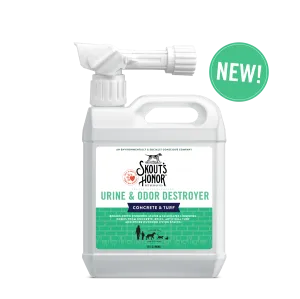 Skout's Honor Urine & Odor Destroyer Concrete & Turf - 32oz Bottle dog pain relief hip joint supplement senior dog care pet arthritis aid dog skin supplement