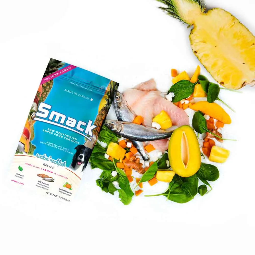 Smack Rockin Rockfish Raw Dehydrated Dog Food