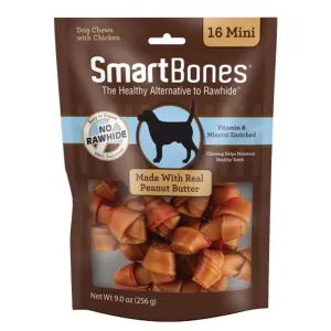 SmartBones Rawhide-Free Peanut Butter Mini Dog Chews 16pc dog supplies dog food toys accessories dog bed