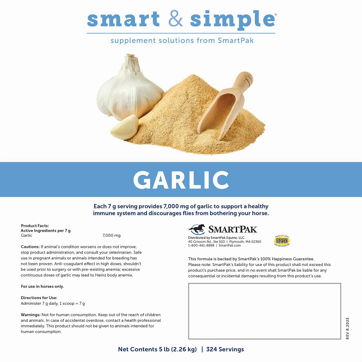 SmartEquine Smart & Simple Garlic Supplement for Horses