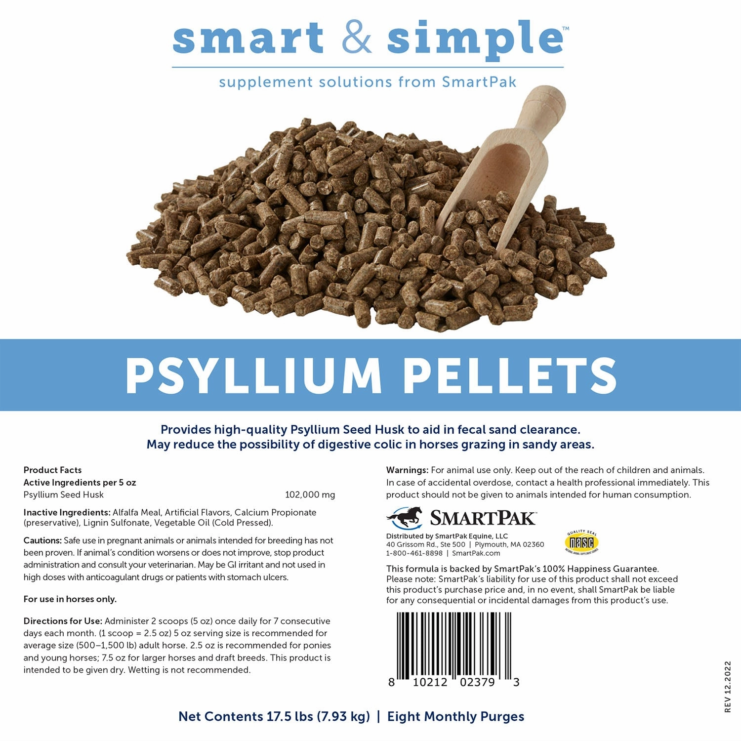 SmartEquine Smart & Simple Psyllium Pellets