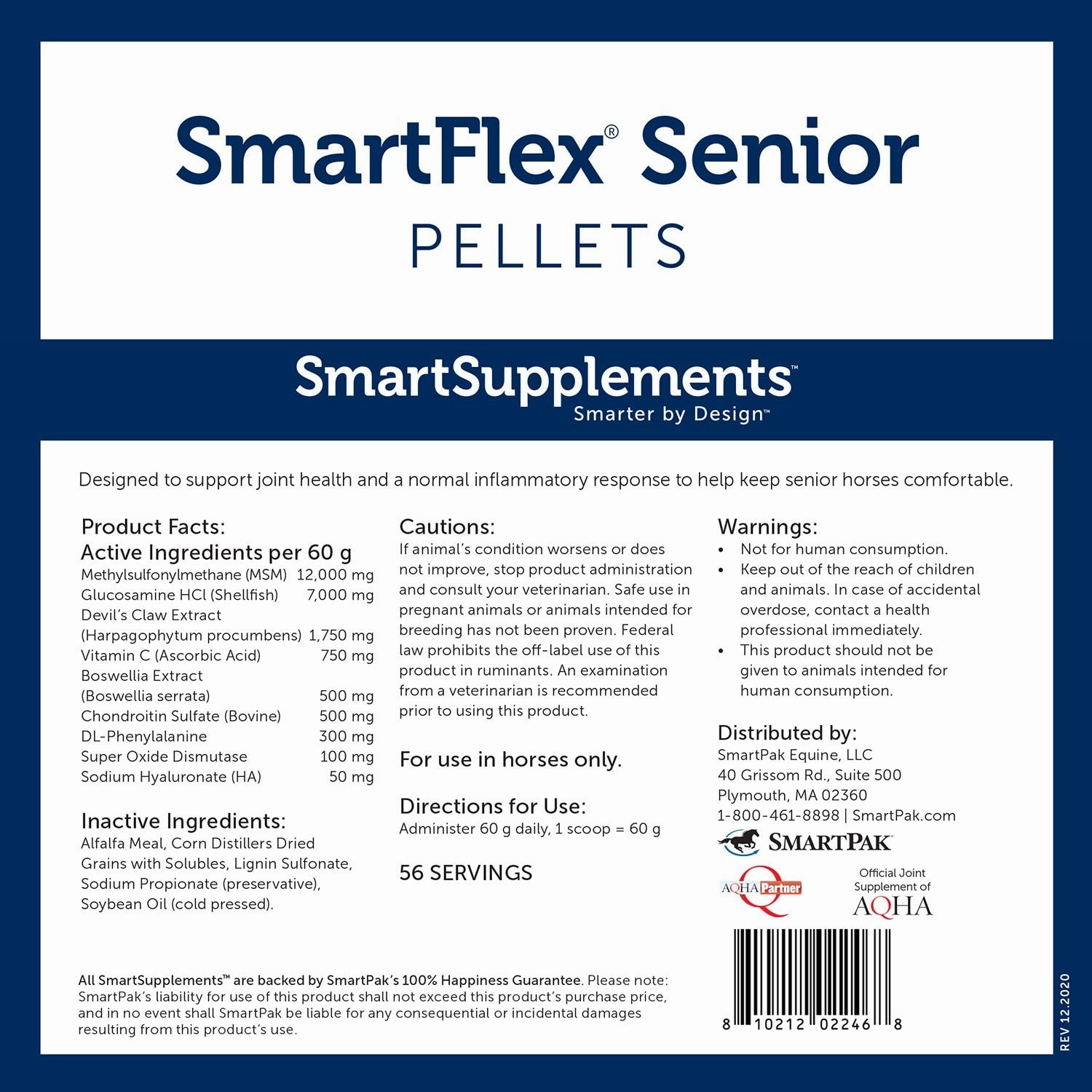 SmartEquine SmartFlex Senior Herb-Free Pellets