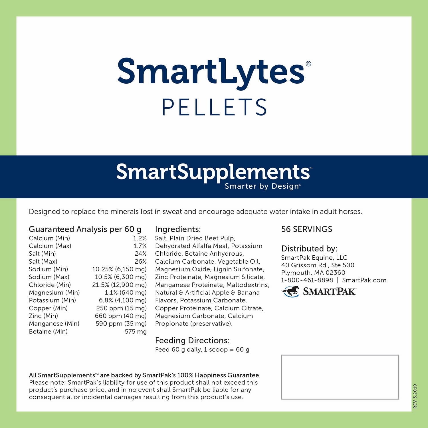 SmartEquine SmartLytes Electrolyte Pellets for Horses