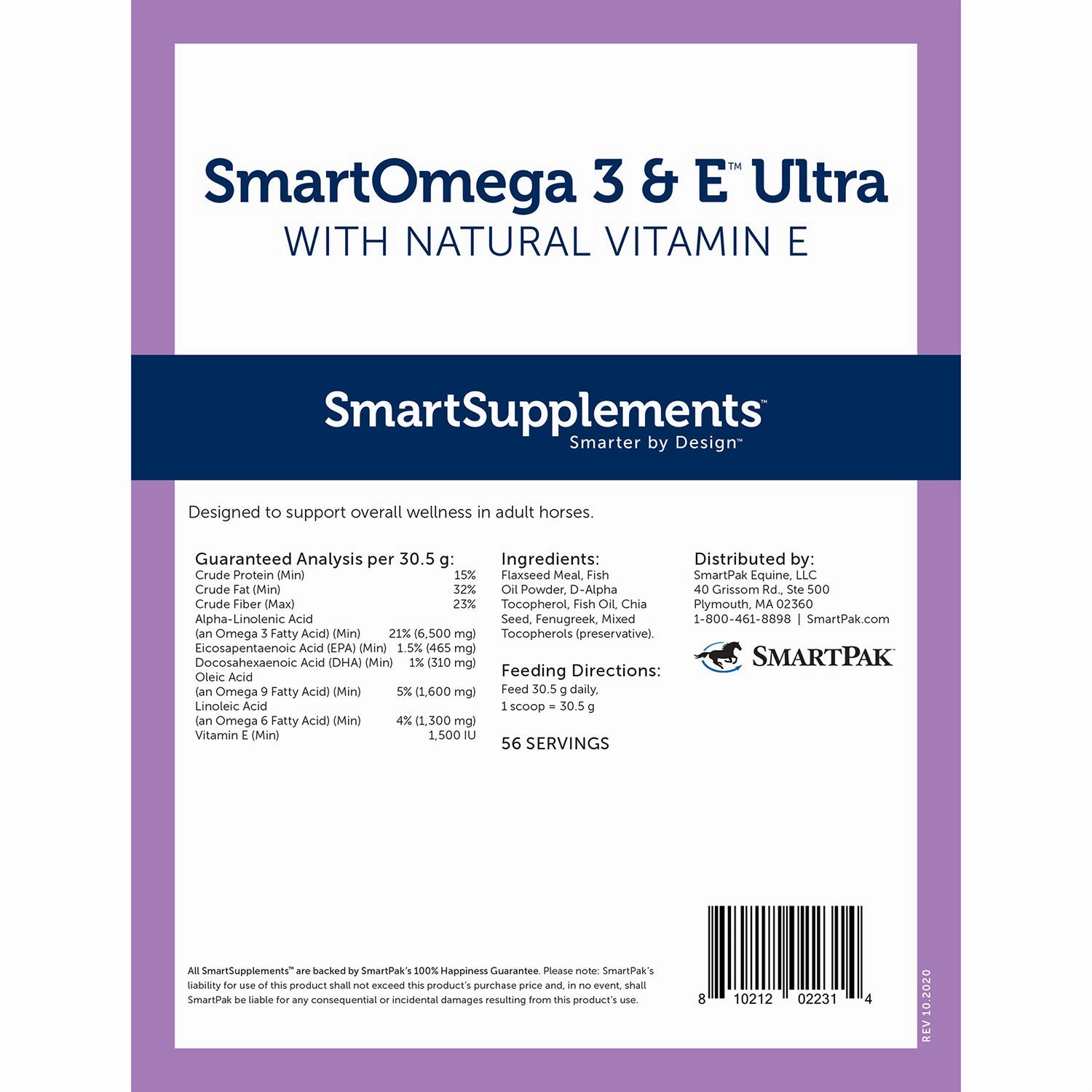 SmartEquine SmartOmega 3 & E Ultra Wellness Support for Horses