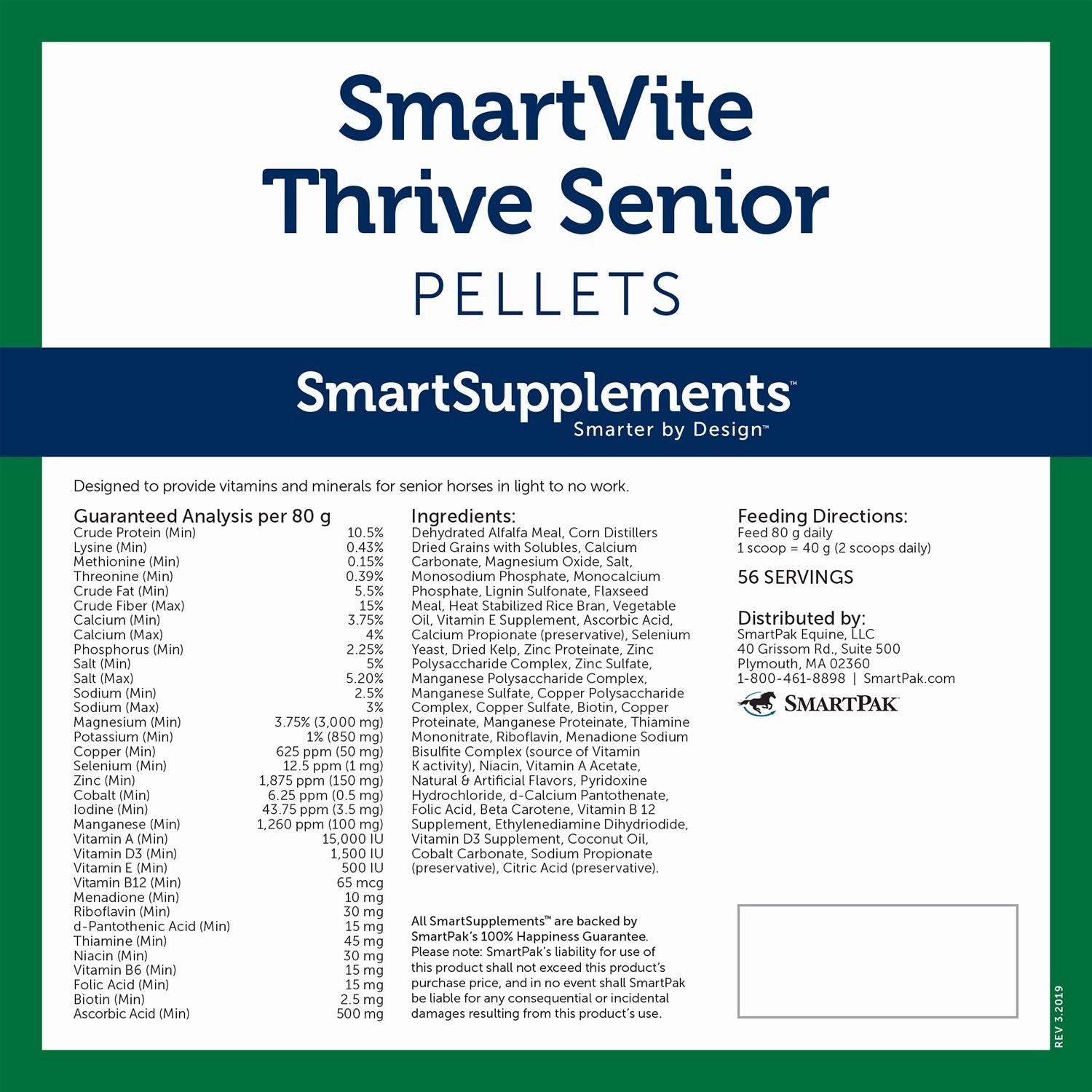 SmartEquine SmartVite Thrive Senior Pellets