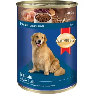 Smartheart Chicken & Liver Canned Dog Food 400g dog sweater dog tuxedo dog dress holiday dog outfit dog birthday shirt