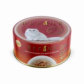 Smartheart Refine Finest Chicken Breast With Seafood Indulgence Canned Cat Food 80g cat snacks catnip treats healthy cat food cat reward treats low calorie cat food