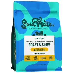 SoulMate Roast & Slow New Zealand Chicken Roasted & Air Dried Dog Food dog sweater dog tuxedo dog dress holiday dog outfit dog birthday shirt