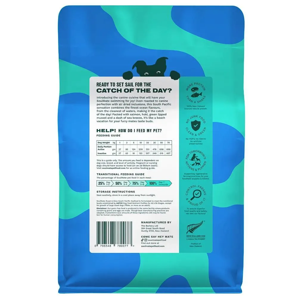 SoulMate Roast & Slow New Zealand Seafood Roasted & Air Dried Dog Food