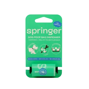 Springer Dog Poop Bag Dispenser Holder   Roll - Black dog pain relief hip joint supplement senior dog care pet arthritis aid dog skin supplement