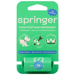 Springer Dog Poop Bag Dispenser With Roll dog travel bowl foldable dog bowl dog water dispenser automatic dog feeder raised dog bowl