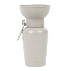 Springer Flip 20oz Dog Travel Water Bottle - White dog pain relief hip joint supplement senior dog care pet arthritis aid dog skin supplement