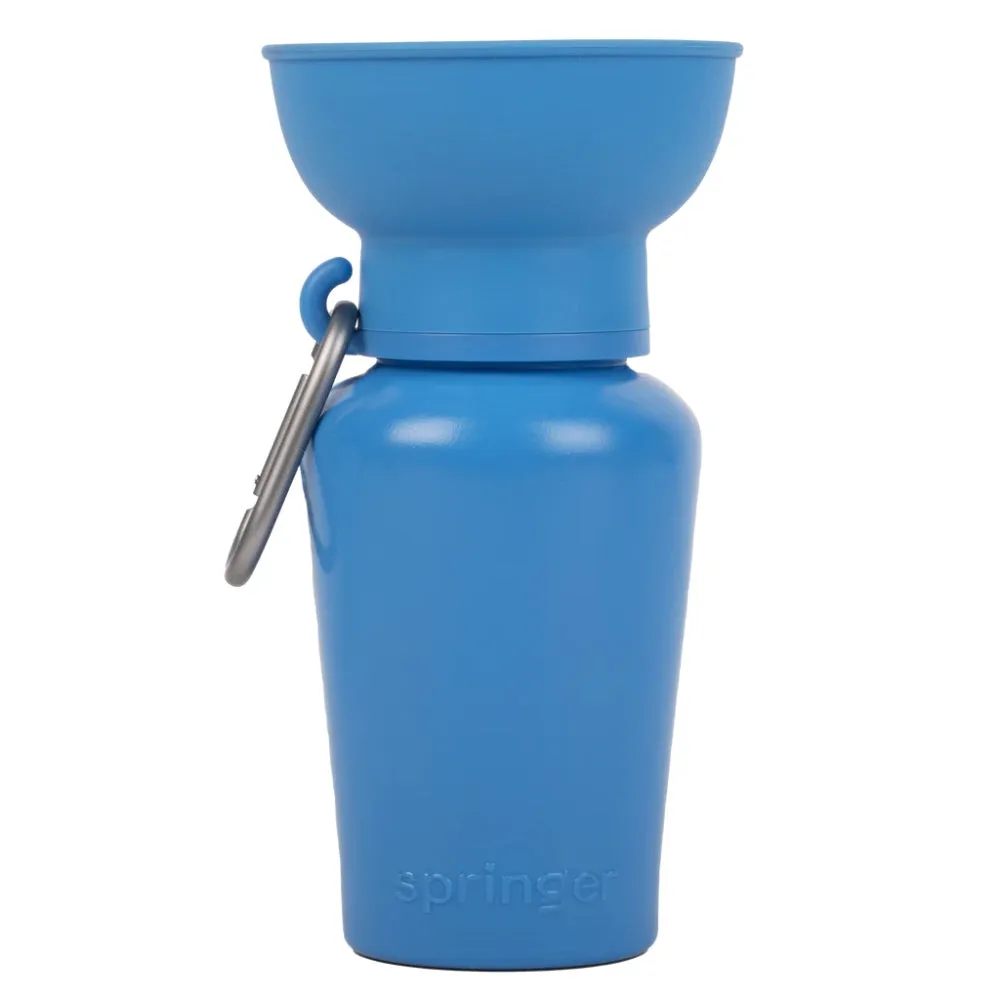Springer Flip Dog Travel Water Bottle 590ml (Blueberry) dog bandana dog scarf dog necklace dog shoes dog socks