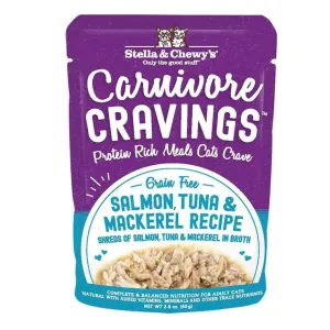 Stella & Chewy's Carnivore Cravings Salmon, Tuna & Mackerel Recipe Wet Cat Food cat treats toys for cats cat hair remover cat cleaning supplies cat food bowl