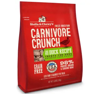Stella & Chewys Carnivore Crunch Duck Grain-Free Freeze-Dried Dog Treats 3.25oz dog sweater dog tuxedo dog dress holiday dog outfit dog birthday shirt