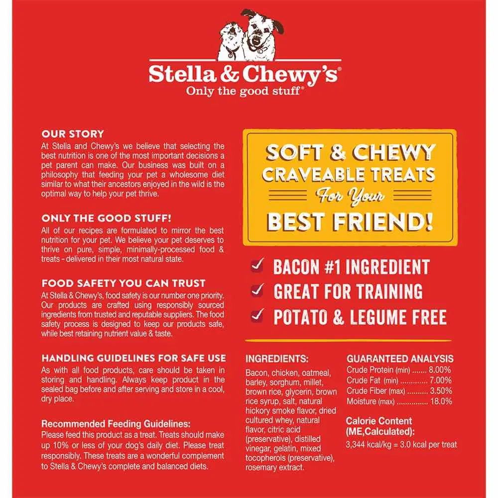 Stella & Chewys Crav'n Bac'n Bites Bacon & Chicken Dog Treats 8.25oz