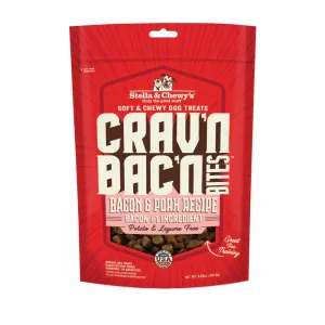 Stella & Chewys Crav'n Bac'n Bites Bacon & Pork Dog Treats 8.25oz dog sweater dog tuxedo dog dress holiday dog outfit dog birthday shirt