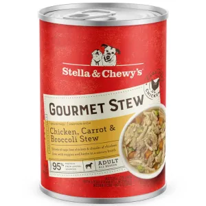 Stella & Chewys Gourmet Chicken, Carrot & Broccoli Stew Grain-Free Canned Dog Food 12.5oz dog sweater dog tuxedo dog dress holiday dog outfit dog birthday shirt