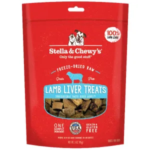 Stella & Chewys Lamb Liver Single Ingredient Grain-Free Freeze-Dried Dog Treats 3oz (Exp 6Aug25) dog supplies dog food toys accessories dog bed