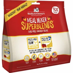 Stella & Chewy's Meal Mixer Superblends Chicken Grain-Free Freeze-Dried Raw Dog Food 16oz dog sweater dog tuxedo dog dress holiday dog outfit dog birthday shirt
